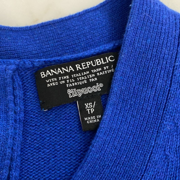 Banana Republic with fine Italian yarn by Filipucci in cirulean blue size xs - Picture 2 of 6